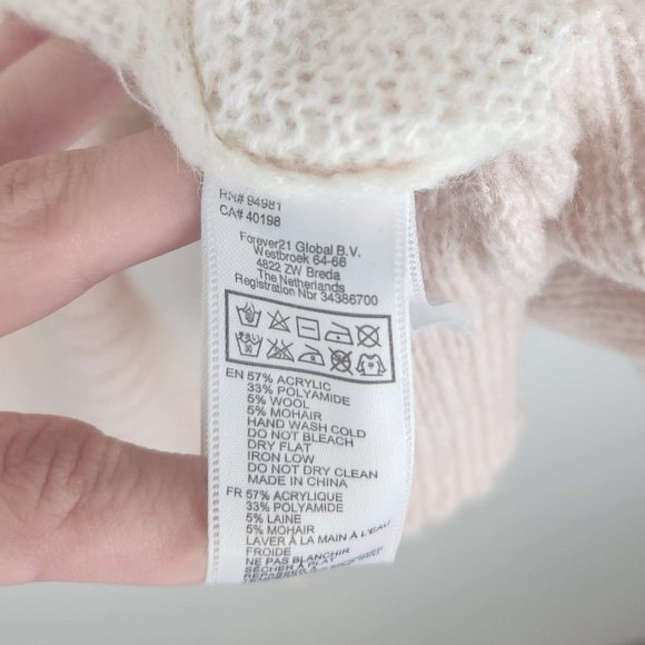 Forever 21 Wool Mohair Blend Striped Raglan Sweater sz S? - Picture 6 of 6